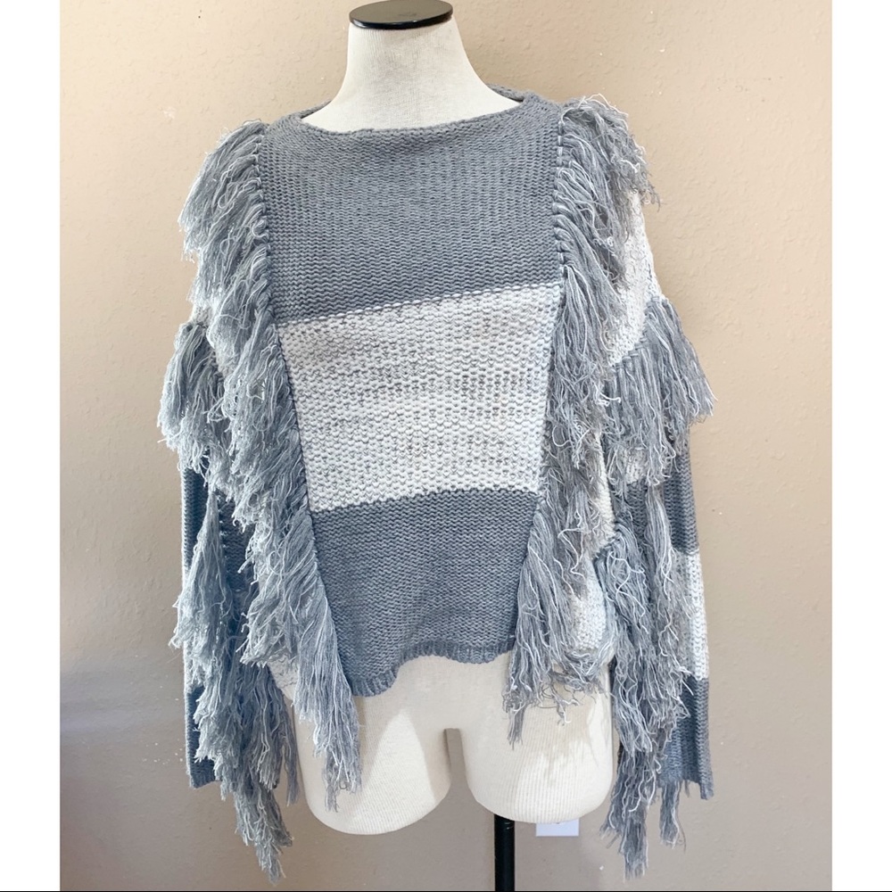 Moon river fringe sweater